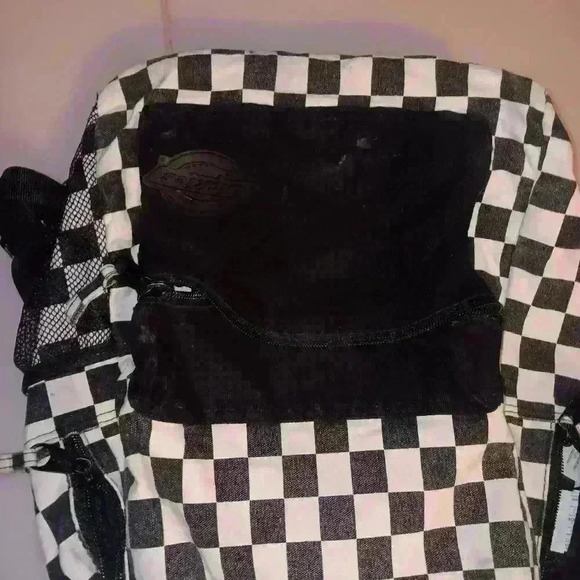 Dickies Black and White Checkered Back Pack Unisex - Picture 11 of 15